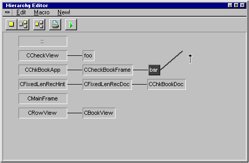 Figure 5-10 Creating a new derived class using the mouse