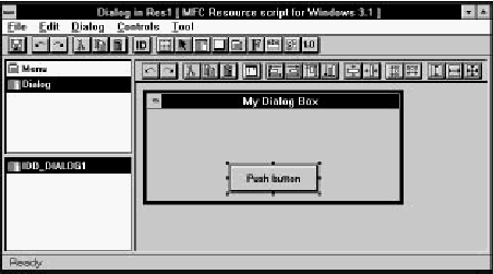 Figure 7-17 Dialog box resource with new push button