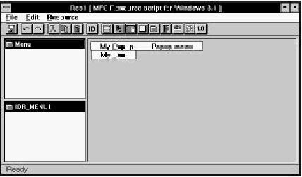 Figure 7-9 Browser window after creating menu resource